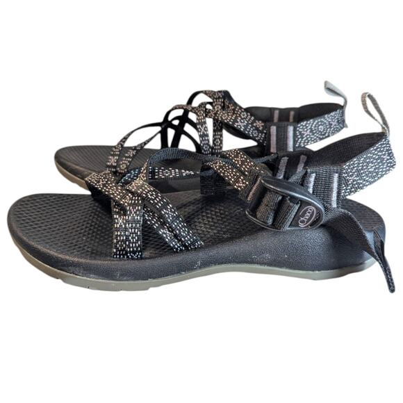 Chaco Kids ZX/1 Ecotread Sandals - J180152 Hugs and Kisses sz 5 black/pink - Picture 1 of 7